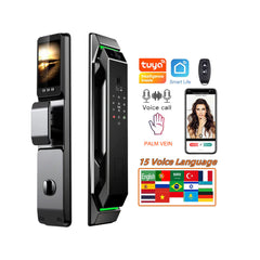 AISUO TUYA Video Intercom Smartlock Digital Smart Door Lock Fingerprint Cerradura Inteligente Palm Face Recognition Smart Lock