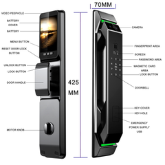 AISUO TUYA Video Intercom Smartlock Digital Smart Door Lock Fingerprint Cerradura Inteligente Palm Face Recognition Smart Lock