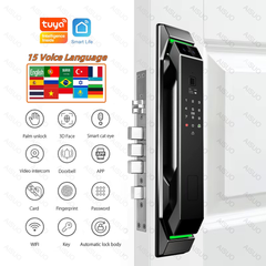 AISUO TUYA Video Intercom Smartlock Digital Smart Door Lock Fingerprint Cerradura Inteligente Palm Face Recognition Smart Lock