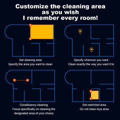 LDS Robot Vacuum Cleaner & Mop Liectroux T9,Wet Dry Cleaning,Self Empty,Multi-floor Map,6500Pa,Carpet Boost,Anti-Tangle Brushes