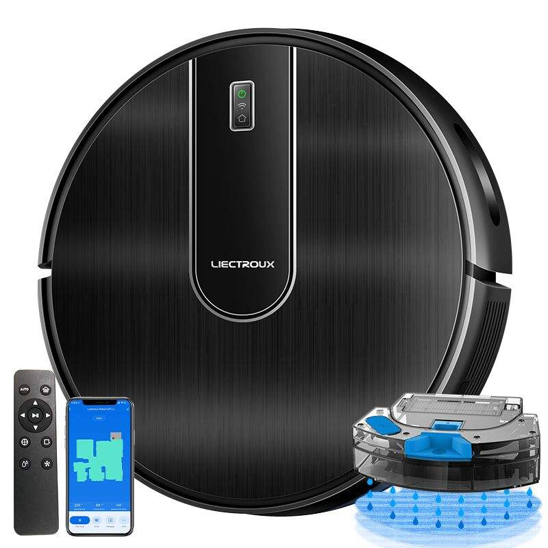 MSLUXE N7S-U Smart Robot Vacuum & Mop with Gyroscope Navigation, 2499Pa Suction & HEPA Filter